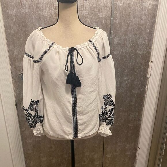 Maje Tops - Maje embroidered boho blouse, S